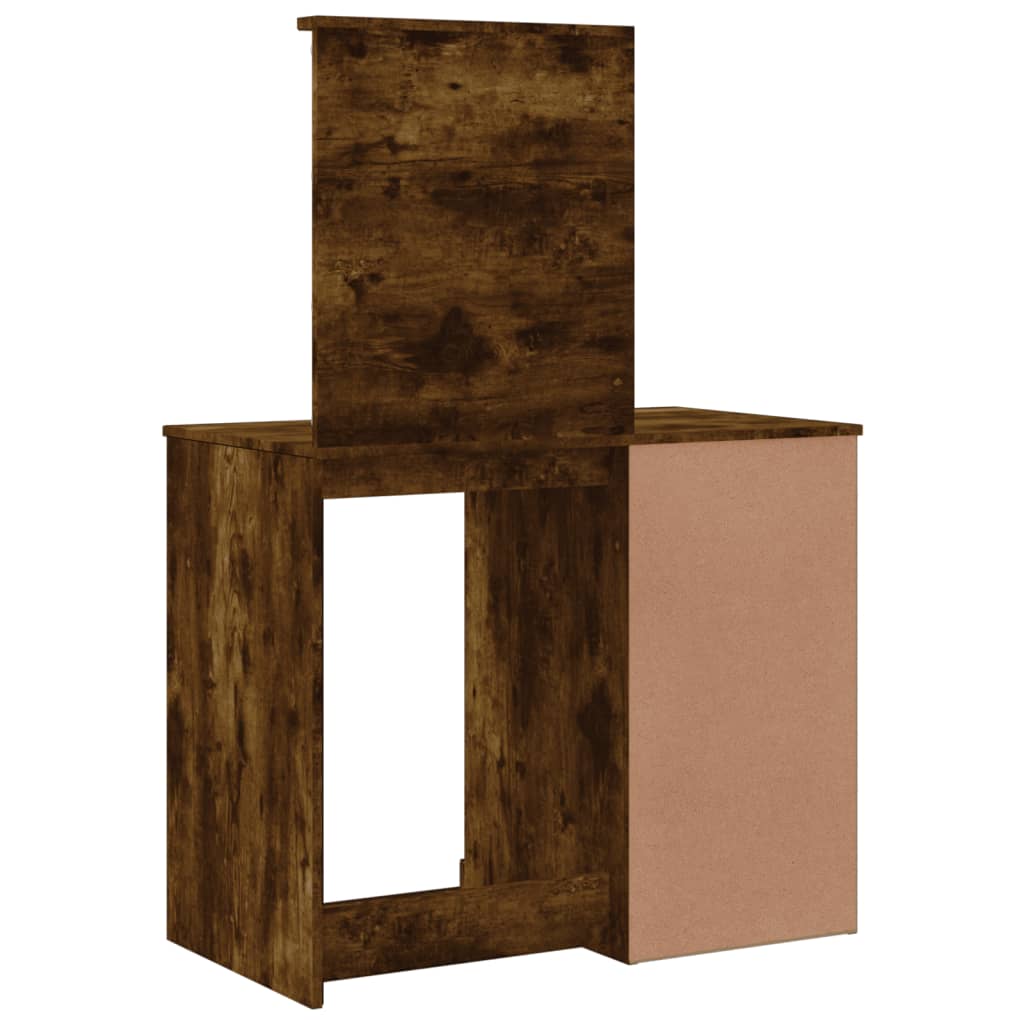 Cosmetic table with LED lights, smoky, 90x42x132.5cm
