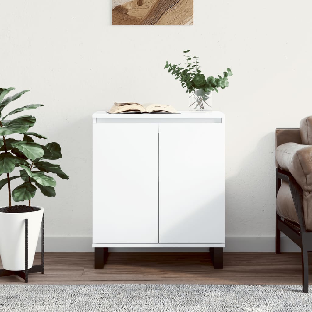 Side cabinet, white, 60x35x70cm, engineered wood