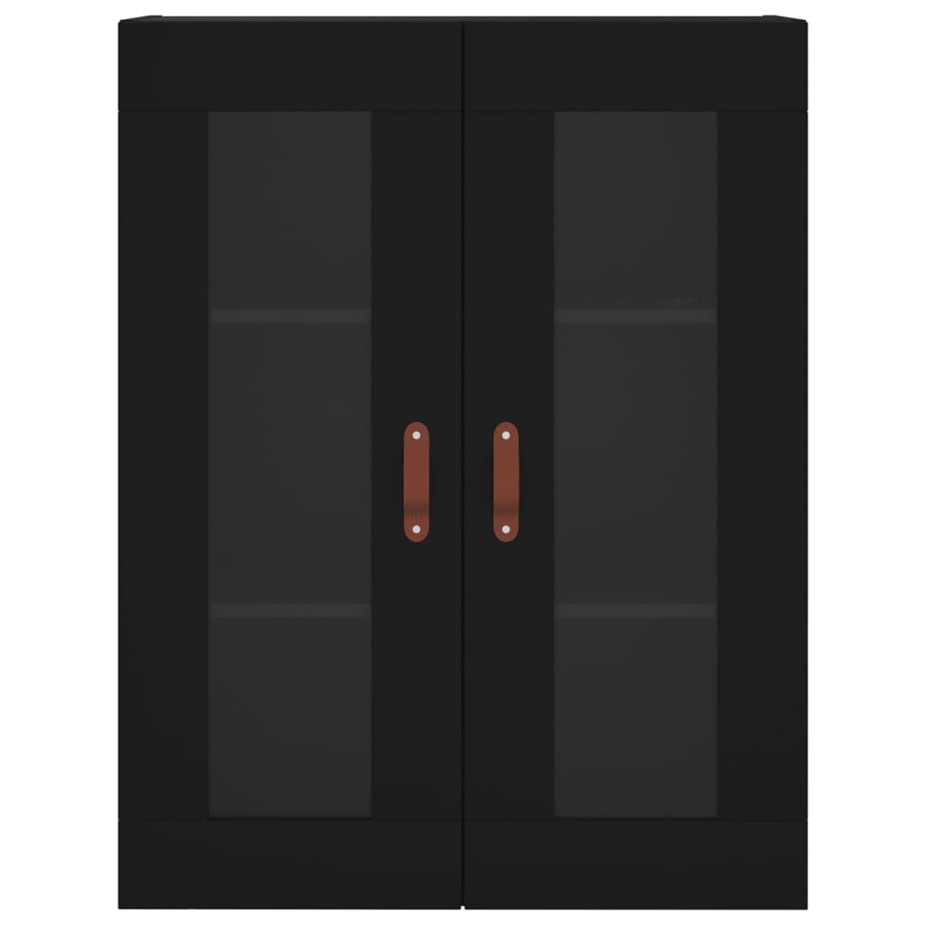 Wall-mounted cabinet, black, 69.5x34x90cm