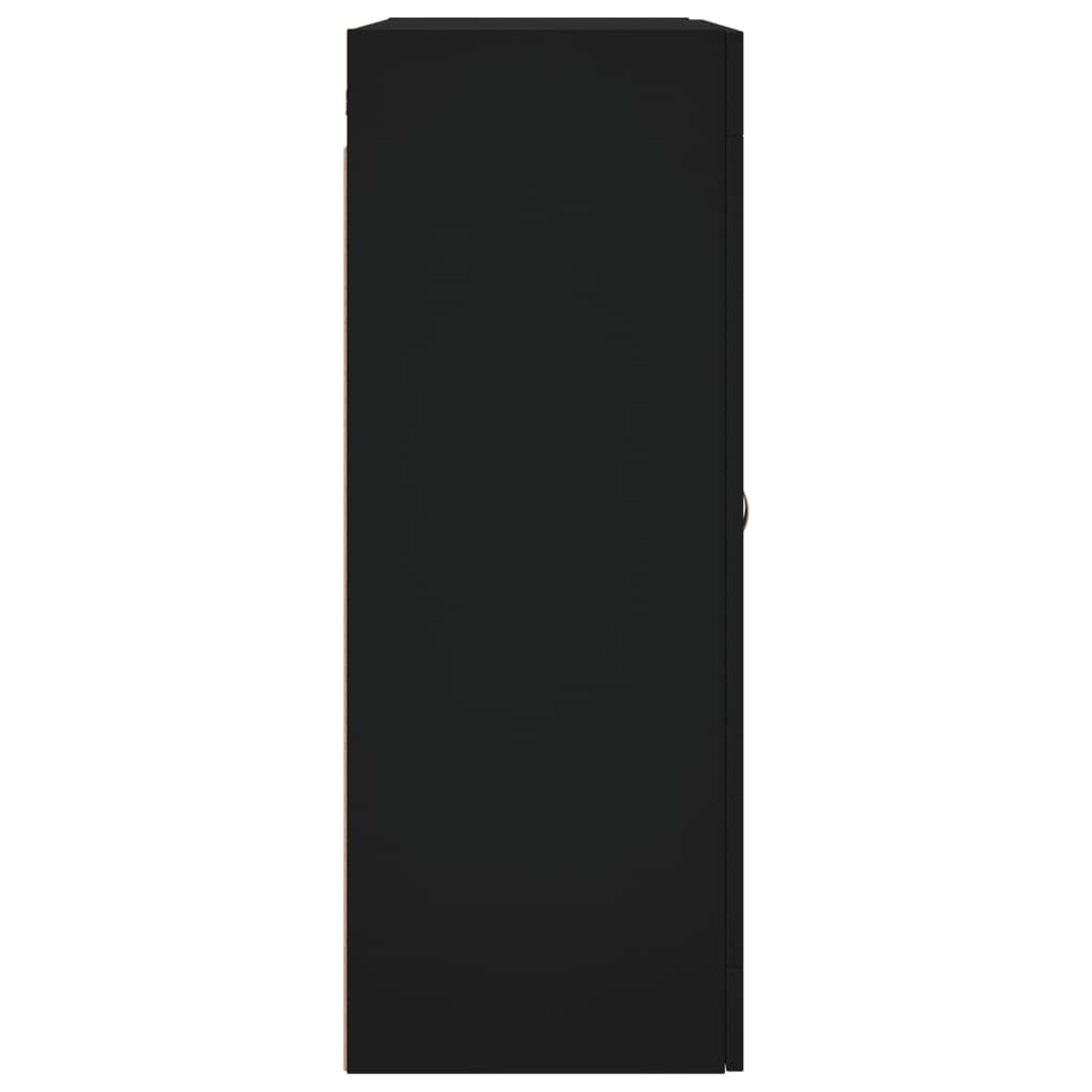 Wall-mounted cabinet, black, 69.5x34x90cm