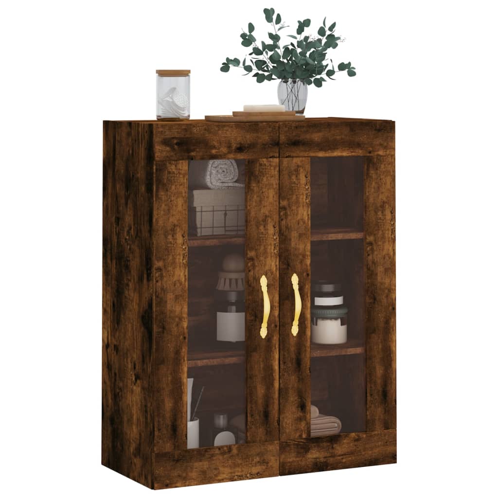 Wall-mounted cabinet, smoked oak, 69.5x34x90cm