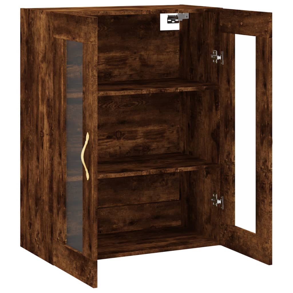 Wall-mounted cabinet, smoked oak, 69.5x34x90cm