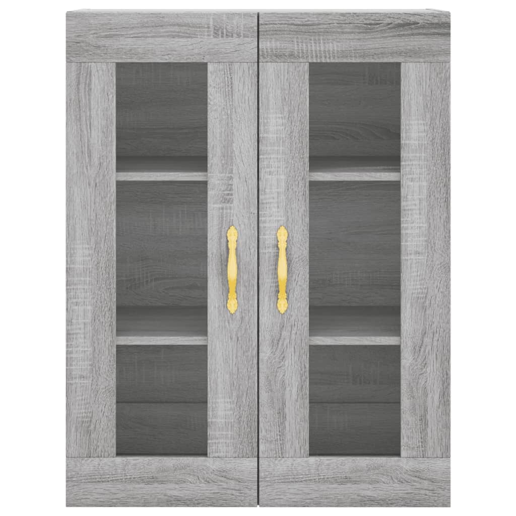 Wall-mounted cabinet, grey oak, 69.5x34x90cm