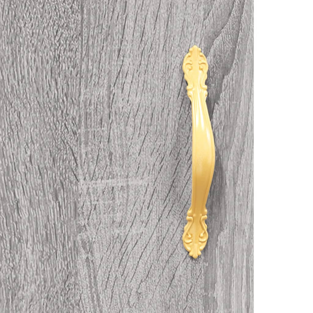 Wall-mounted cabinet, grey oak, 69.5x34x90cm
