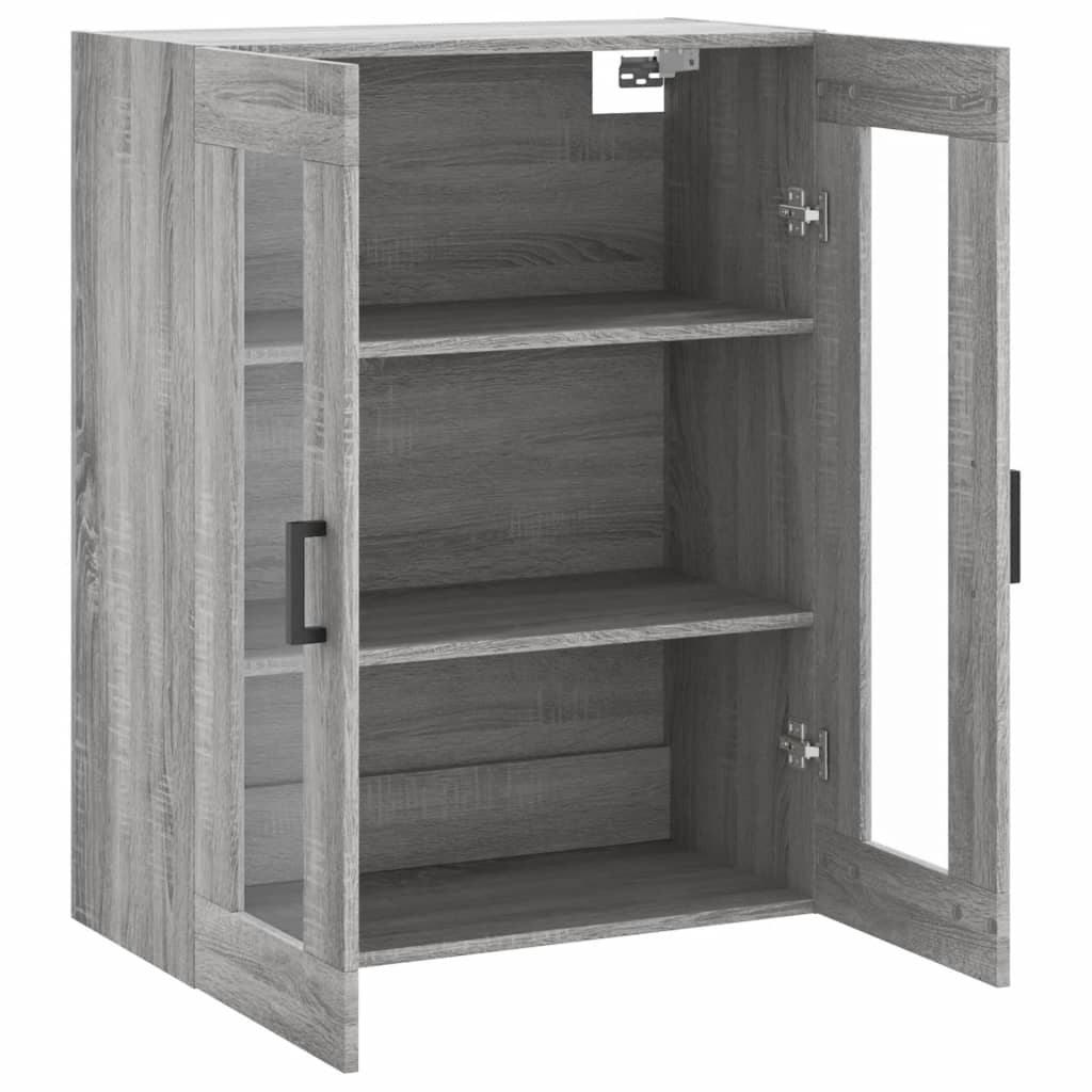 Wall-mounted cabinet, grey oak, 69.5x34x90cm