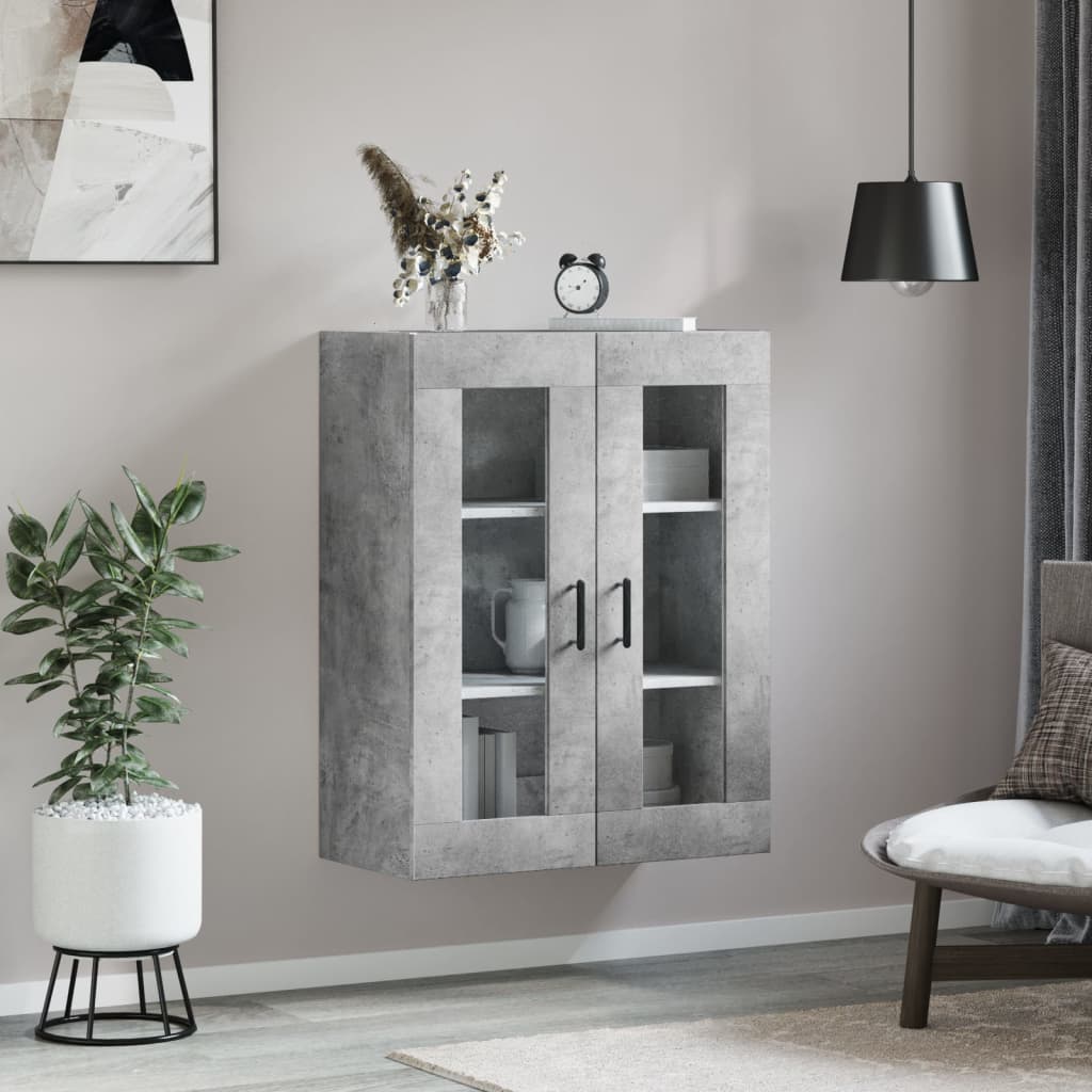 Wall-mounted cabinet, concrete gray, 69.5x34x90cm