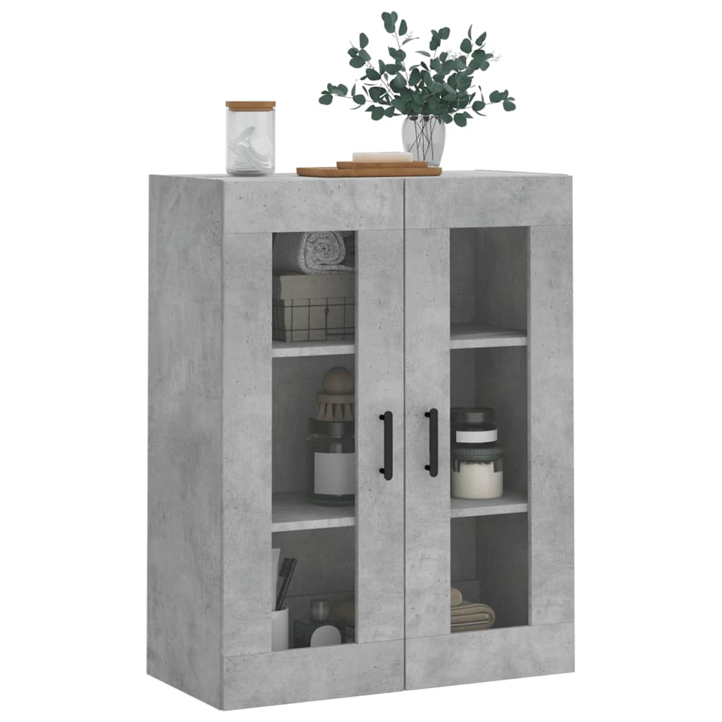 Wall-mounted cabinet, concrete gray, 69.5x34x90cm