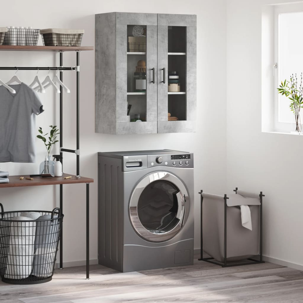 Wall-mounted cabinet, concrete gray, 69.5x34x90cm