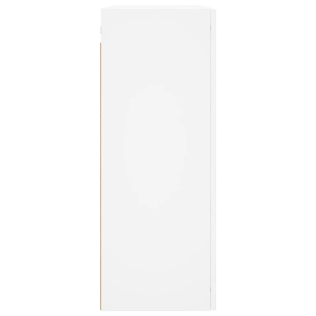 Prie sienos montuojama spintelė, baltos spalvos, 69,5x34x90cm