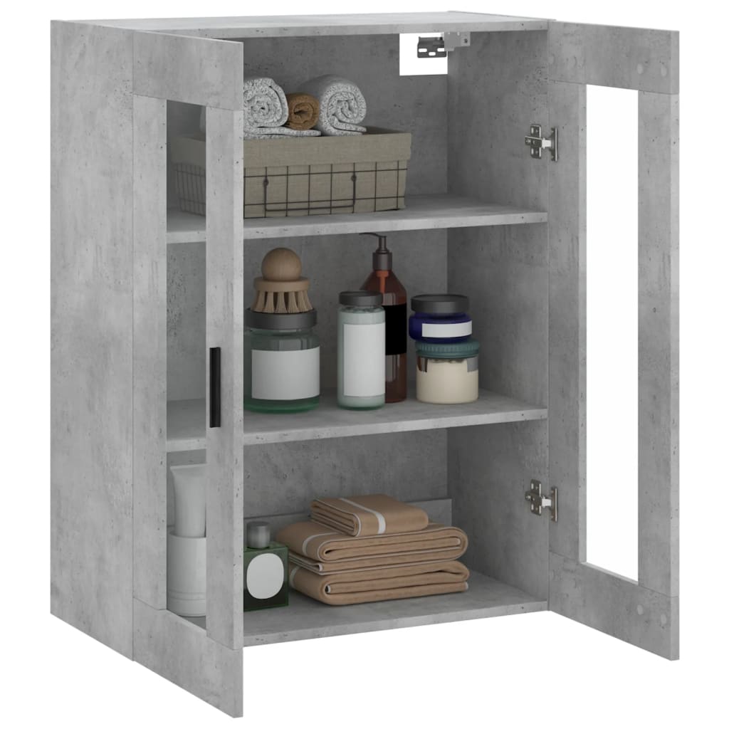Wall-mounted cabinet, concrete grey, 69.5x34x90cm