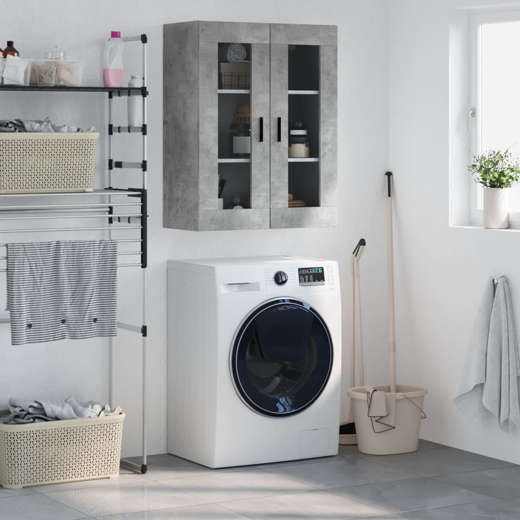 Wall-mounted cabinet, concrete grey, 69.5x34x90cm