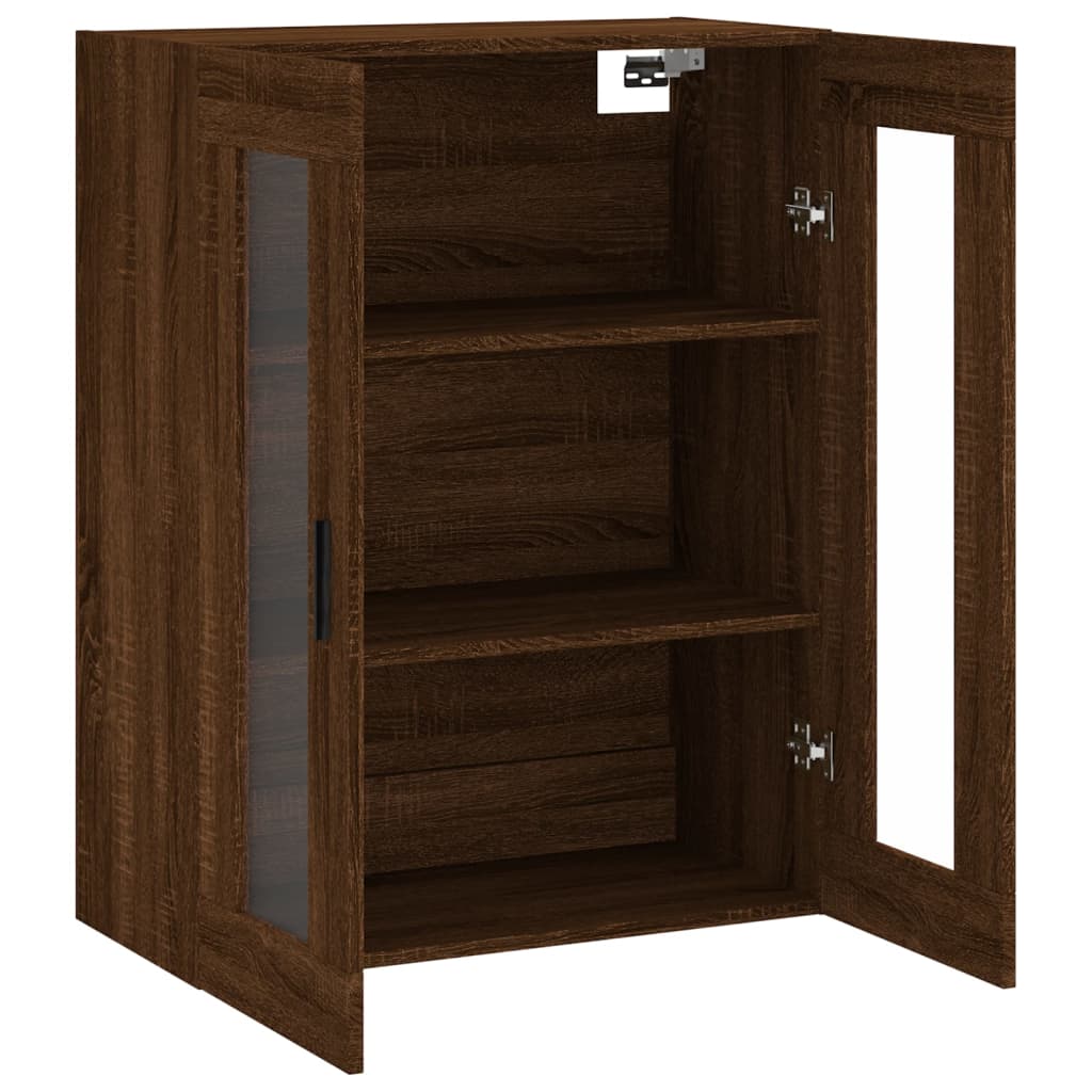 Wall-mounted cabinet, brown oak, 69.5x34x90cm