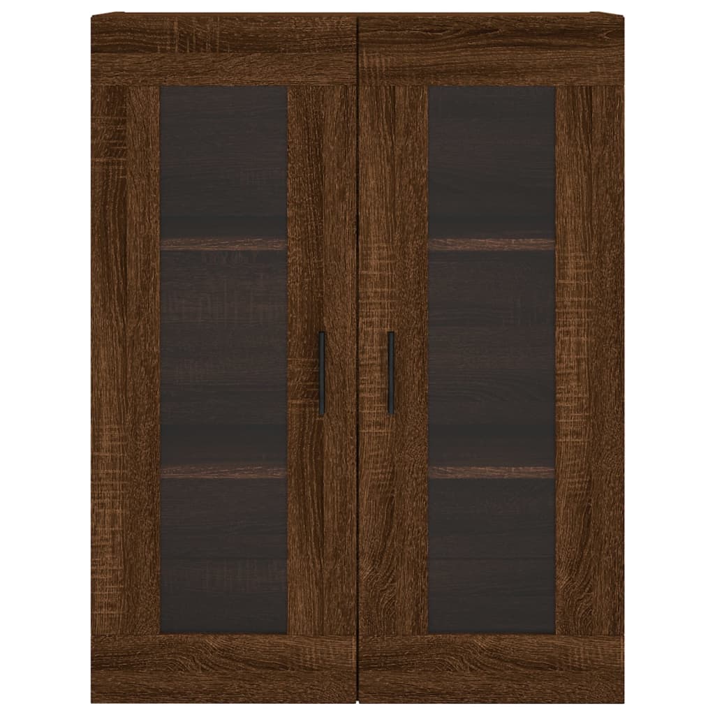 Wall-mounted cabinet, brown oak, 69.5x34x90cm