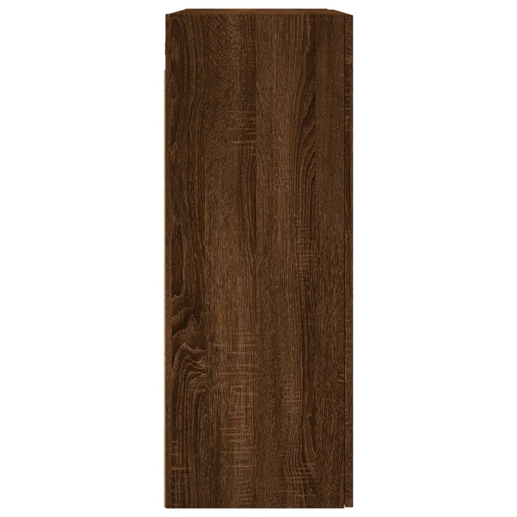 Wall-mounted cabinet, brown oak, 69.5x34x90cm