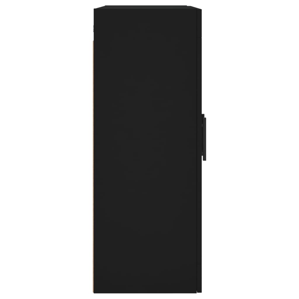 Wall-mounted cabinet, black, 69.5x34x90cm