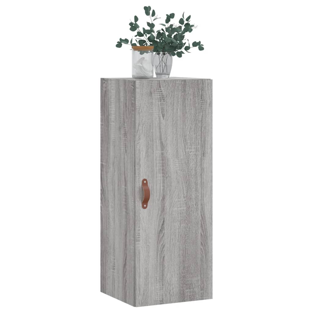Wall-mounted cabinet, grey oak, 34.5x34x90cm
