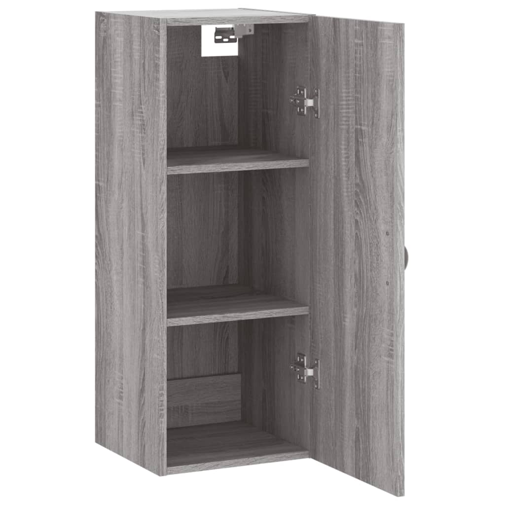 Wall-mounted cabinet, grey oak, 34.5x34x90cm