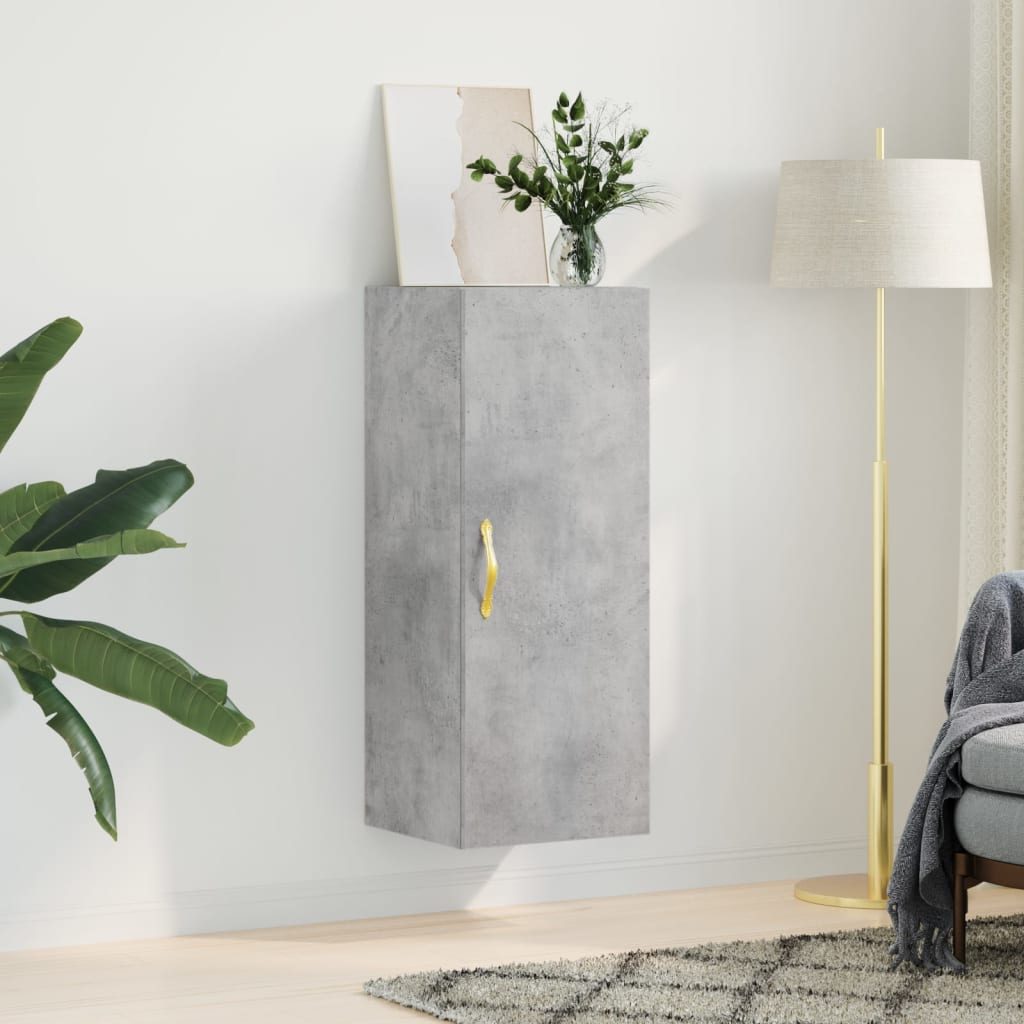 Wall-mounted cabinet, concrete gray, 34.5x34x90cm
