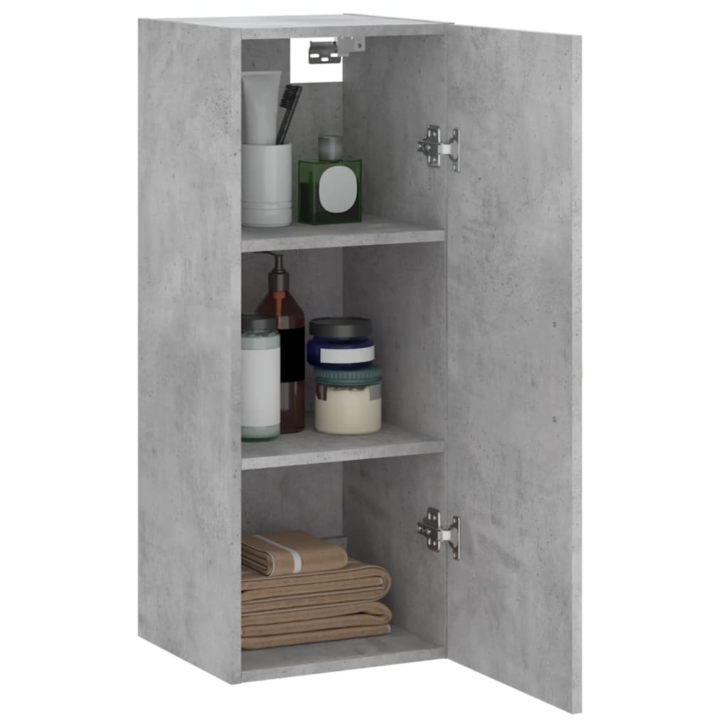 Wall-mounted cabinet, concrete gray, 34.5x34x90cm