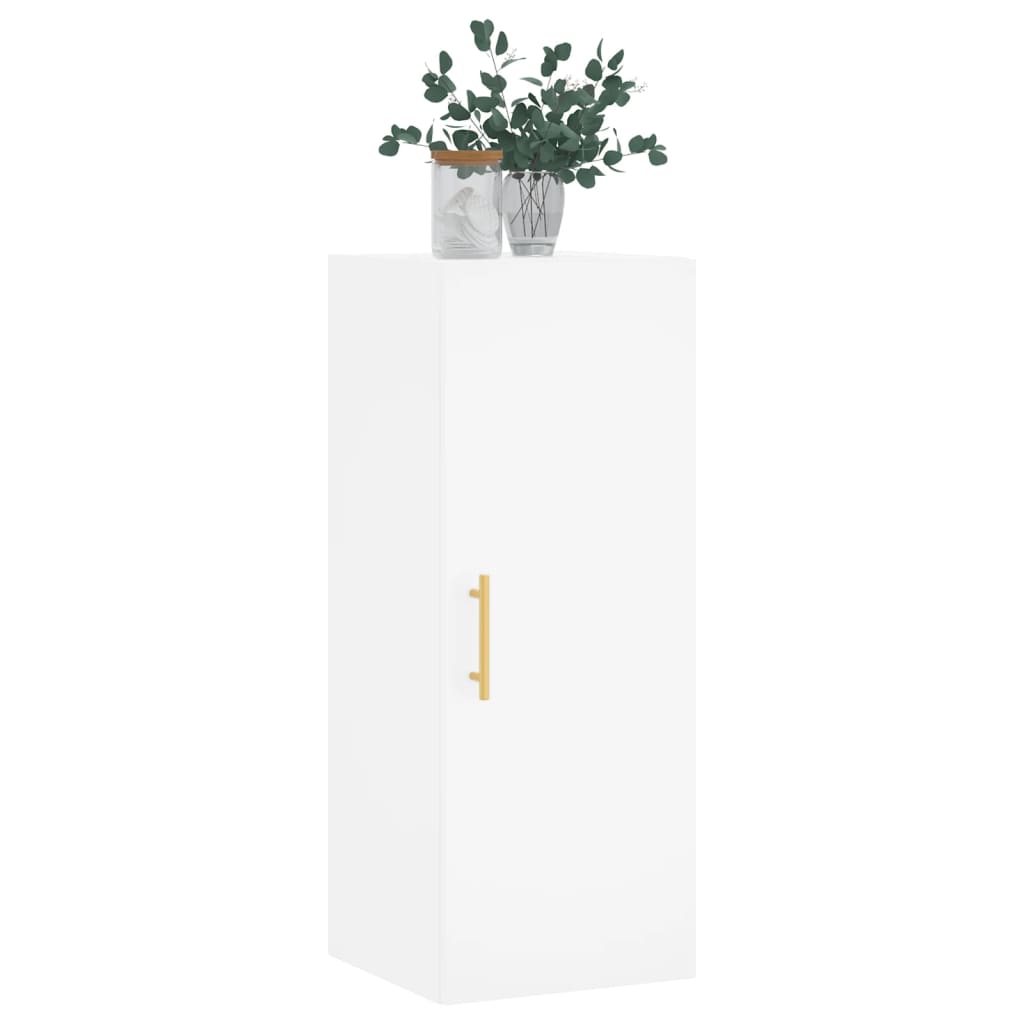 Wall-mounted cabinet, white, 34.5x34x90cm