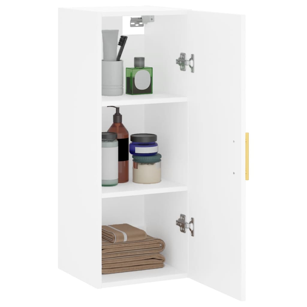 Wall-mounted cabinet, white, 34.5x34x90cm