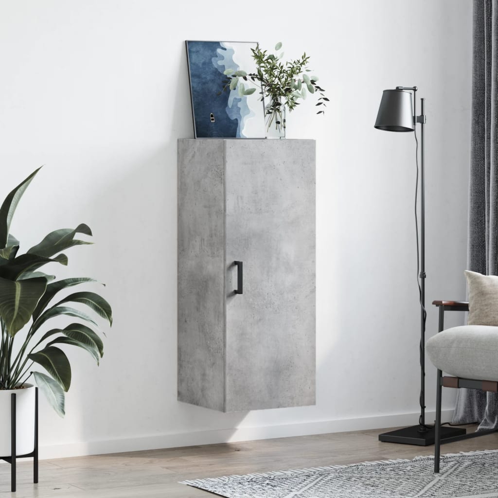 Wall-mounted cabinet, concrete gray, 34.5x34x90cm