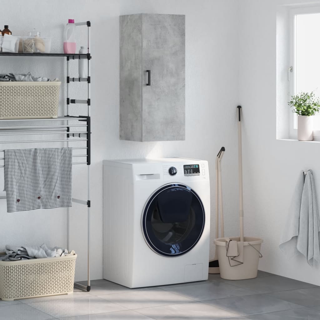 Wall-mounted cabinet, concrete gray, 34.5x34x90cm