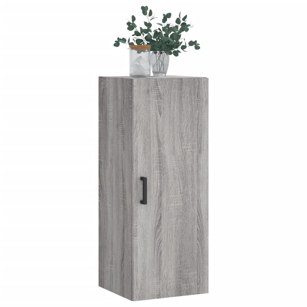 Wall-mounted cabinet, grey oak, 34.5x34x90cm