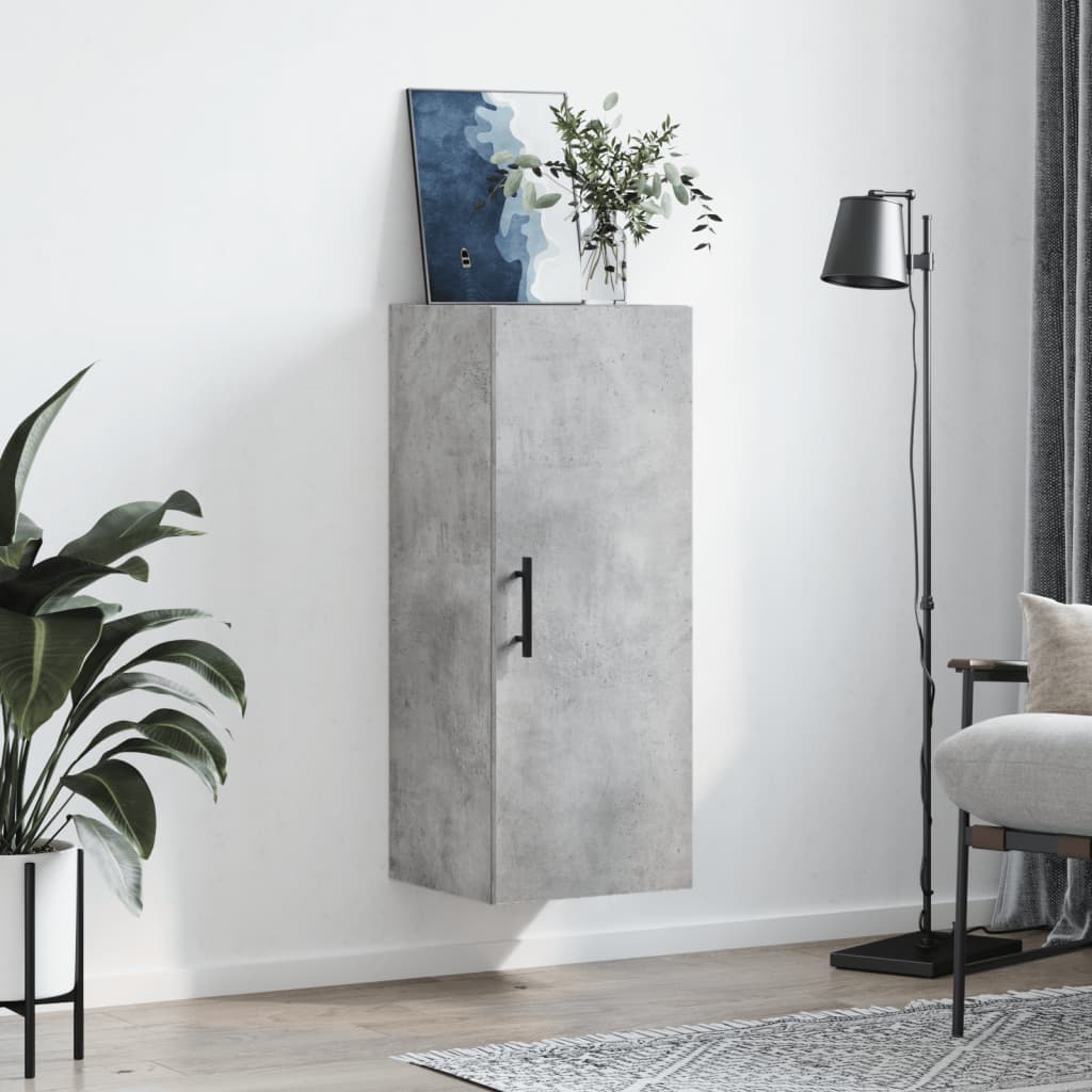 Wall-mounted cabinet, concrete gray, 34.5x34x90cm