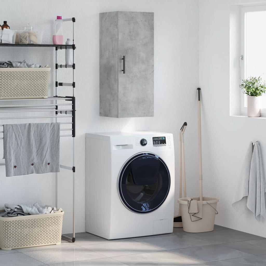 Wall-mounted cabinet, concrete gray, 34.5x34x90cm