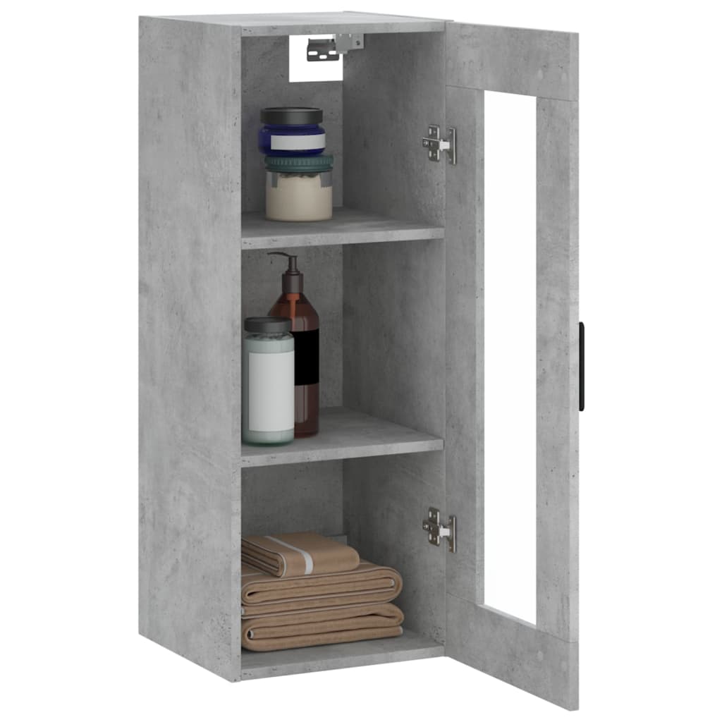 Wall-mounted cabinet, concrete gray, 34.5x34x90cm