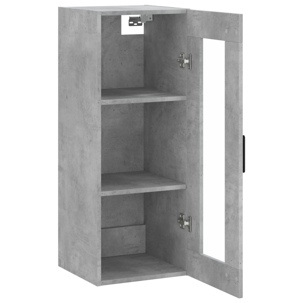 Wall-mounted cabinet, concrete gray, 34.5x34x90cm