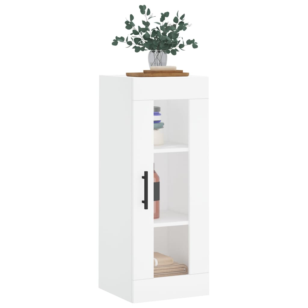 Wall-mounted cabinet, white, 34.5x34x90cm