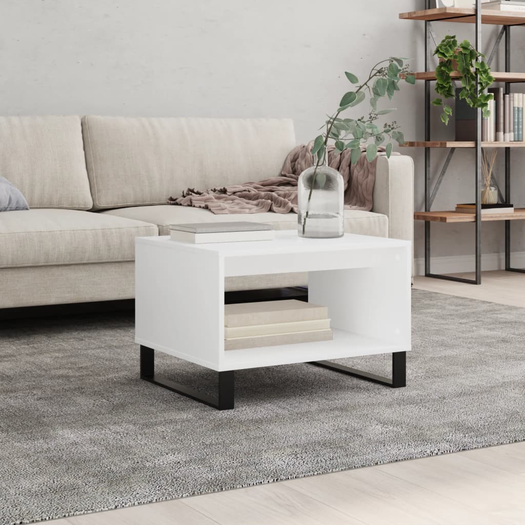 Coffee table, white, 60x50x40cm, engineered wood
