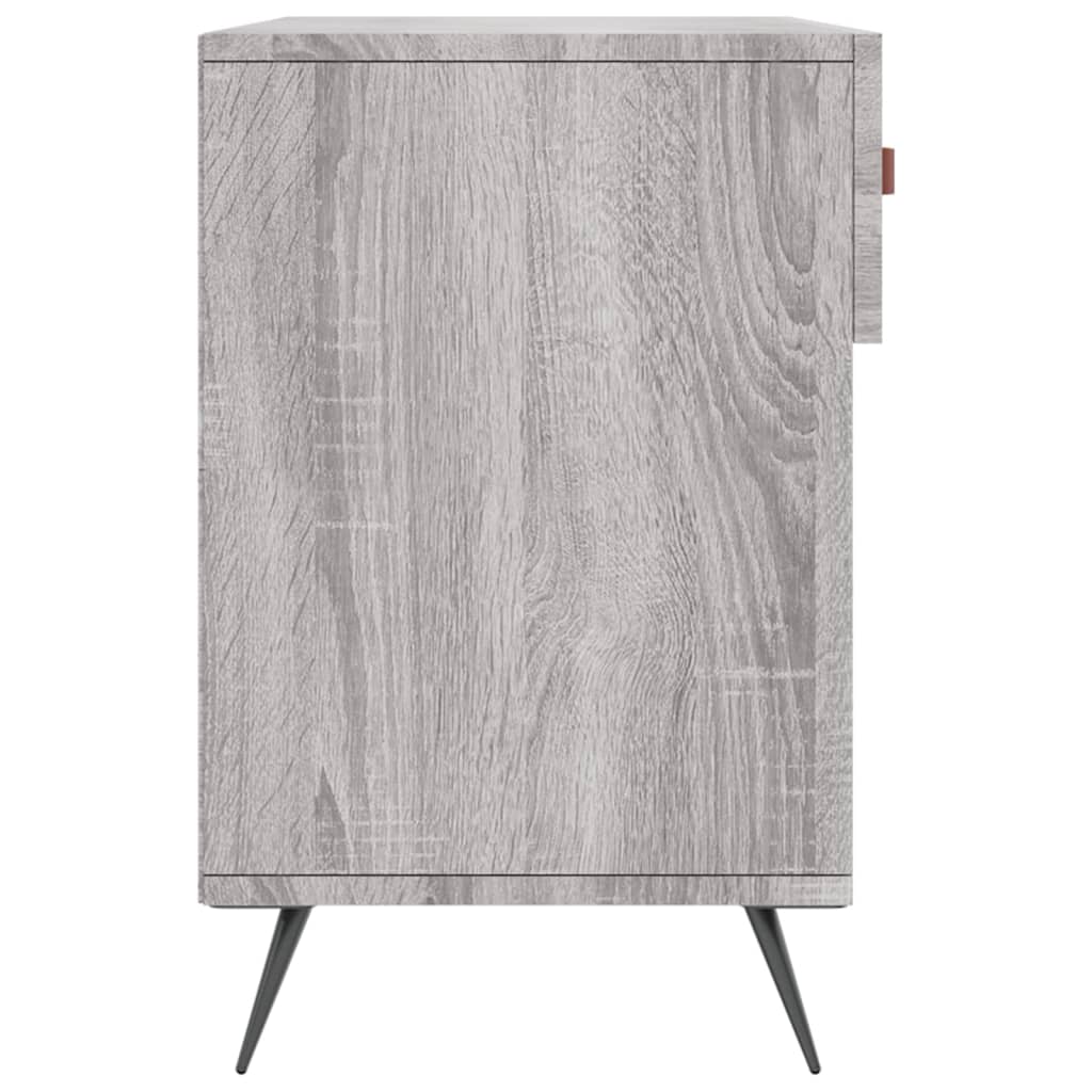 Shoe bench, grey oak, 102x35x55cm, engineered wood