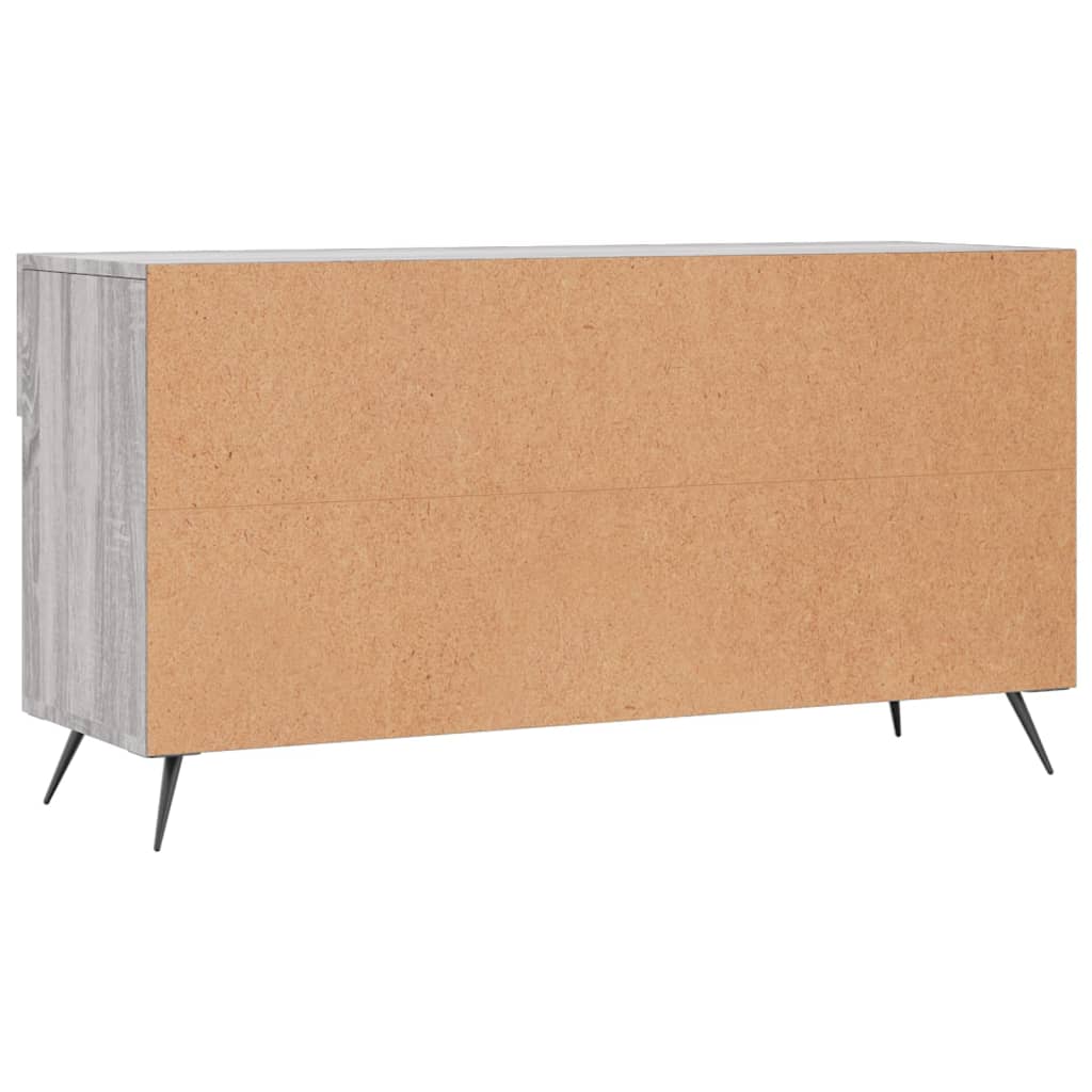 Shoe bench, grey oak, 102x35x55cm, engineered wood