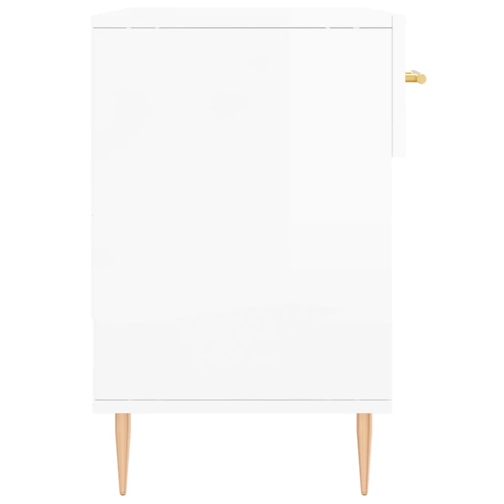 Apavu sols, balts, 102x35x55cm, apstrādāta koksne, spīdīgs
