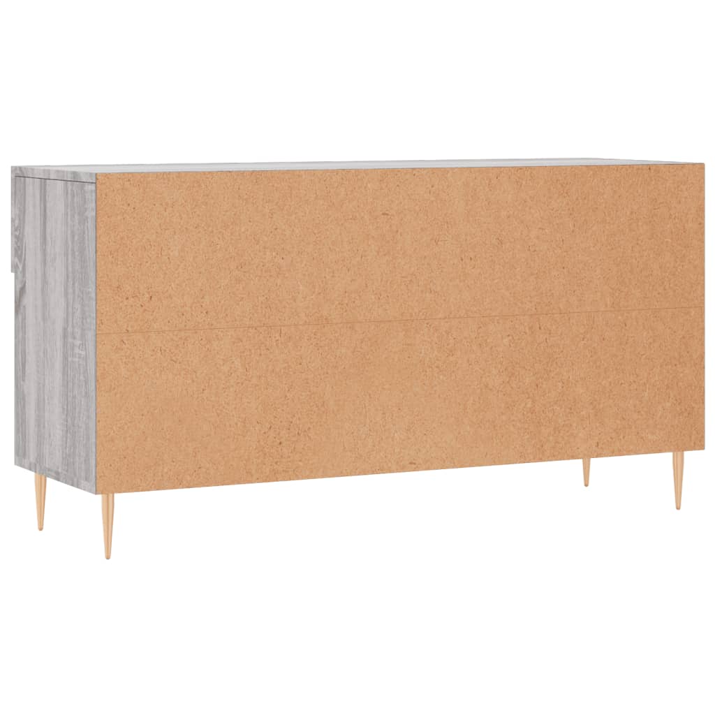 Shoe bench, grey oak, 102x35x55cm, engineered wood