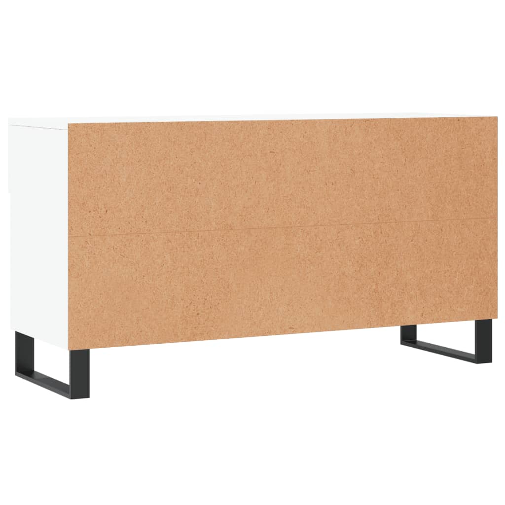 Shoe bench, white, 102x35x55cm, engineered wood