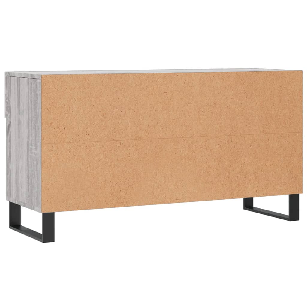 Shoe bench, grey oak, 102x35x55cm, engineered wood