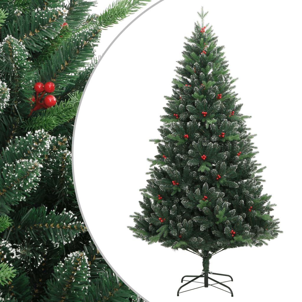 Artificial Christmas Tree SHINE MOON, with hinged branches/berries, 180cm.
