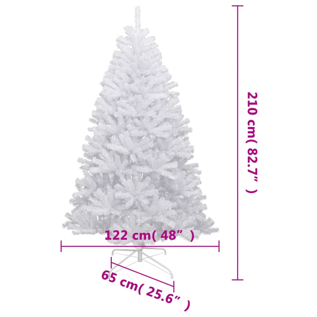 Dirbtinė eglutė su šarnyrinėmis šakomis, 210cm, dengta sniegu
