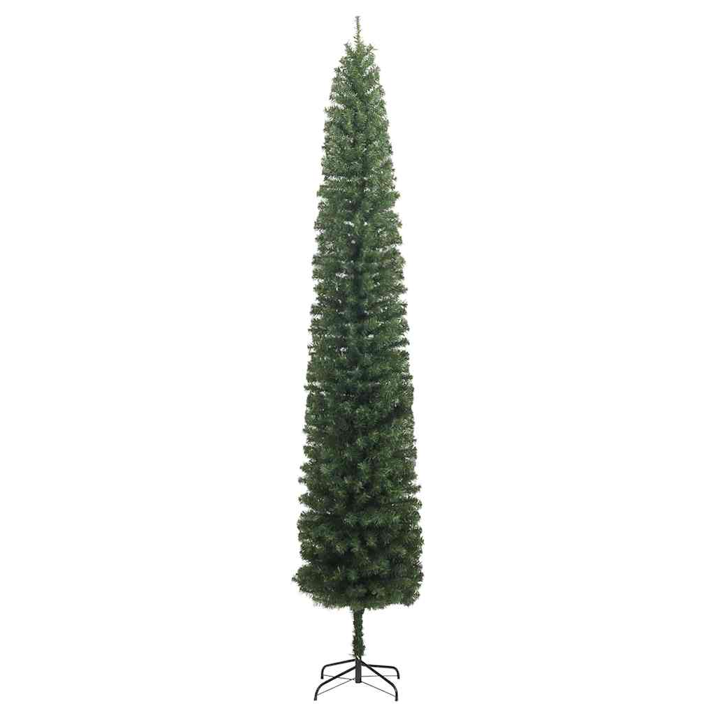 Šaura Ziemassvētku eglīte ar statīvu, 270 cm, PVC