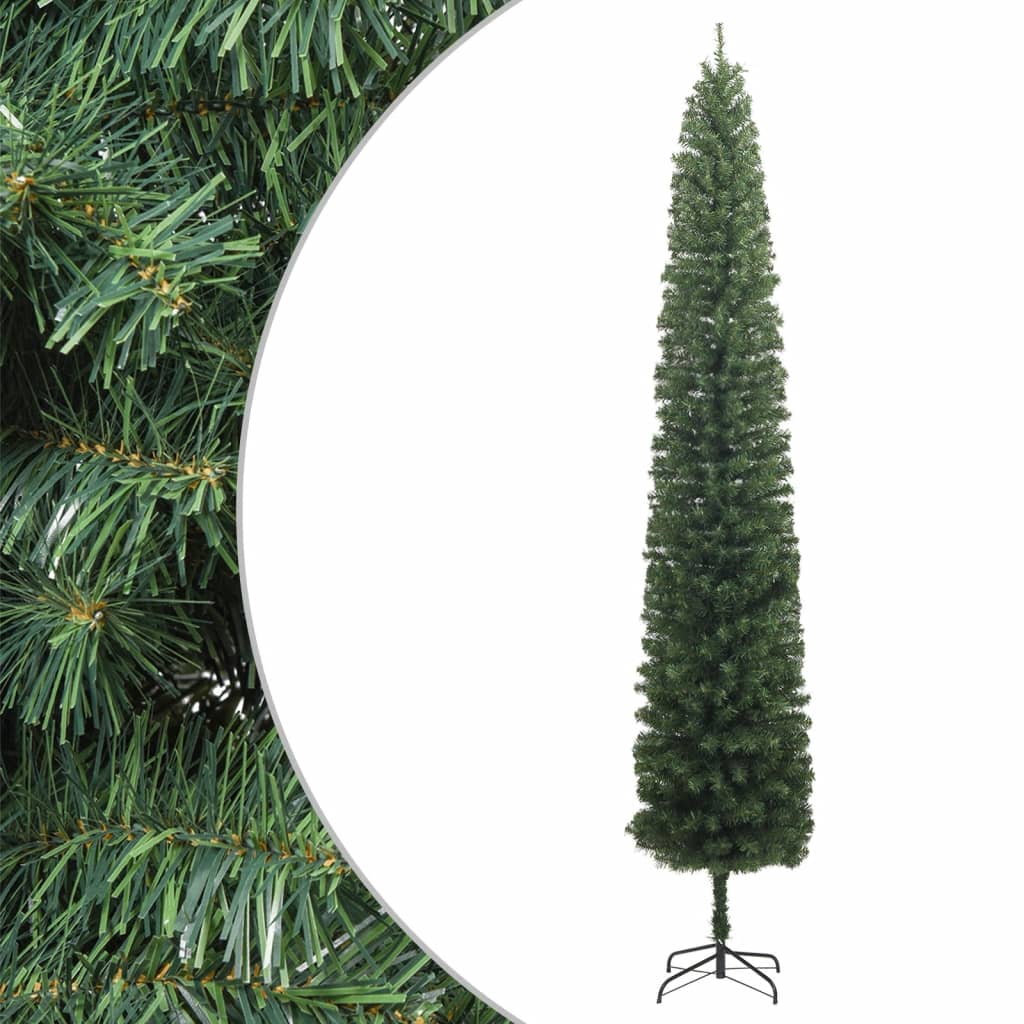 Šaura Ziemassvētku eglīte ar statīvu, 300cm, PVC