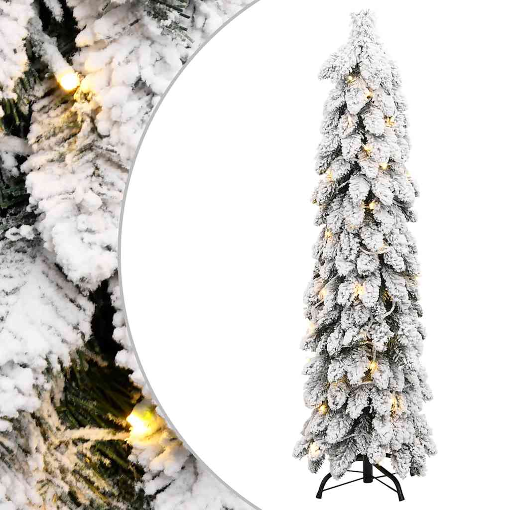 Dirbtinė apšviesta Kalėdų eglutė SNOW AK, su 80 LED ir sniegu, 150cm.