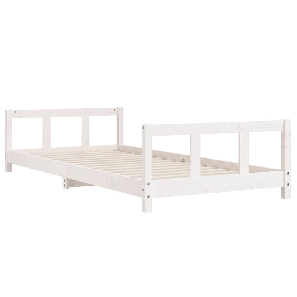 Children's bed frame, white, 90x190cm, solid pine