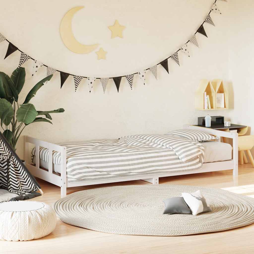 Children's bed frame, white, 90x190cm, solid pine