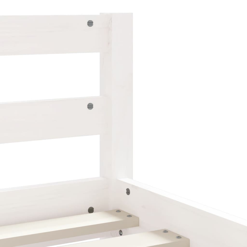 Children's bed frame with drawers, white, 80x200cm, pine
