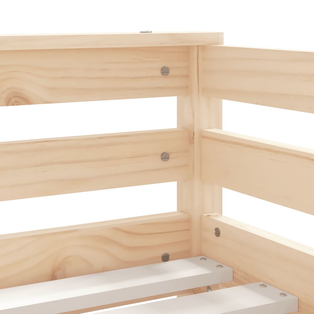Children's bed frame with drawers, 70x140cm, solid pine