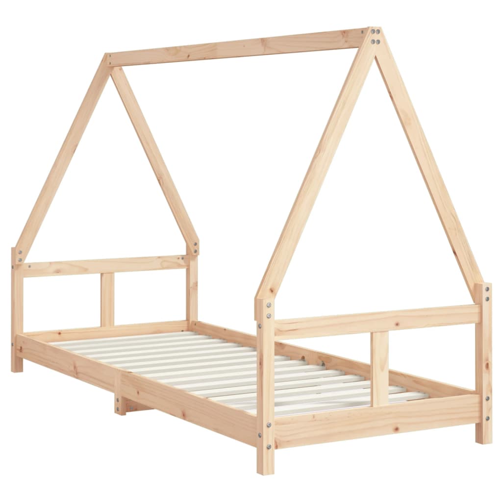 Children's bed frame, 80x200cm, solid pine wood
